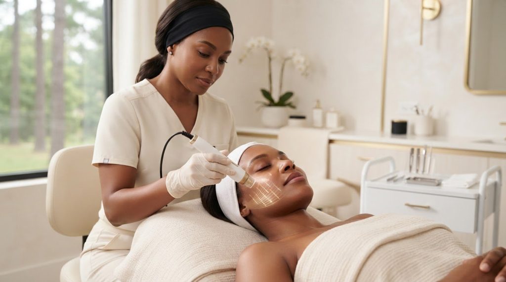 RF microneedling effects on skin, treatment and recovery